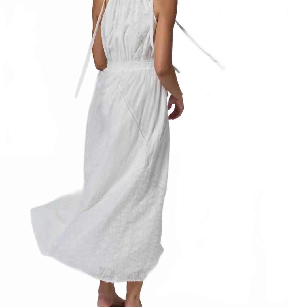 NEW LINGUA FRANCA louisa heirloom patchwork maxi dress in ivory - Picture 3 of 4